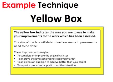 yellow box markings